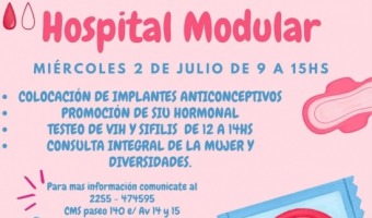 ESTE MIRCOLES: JORNADA DE SALUD SEXUAL EN EL HOSPITAL MODULAR